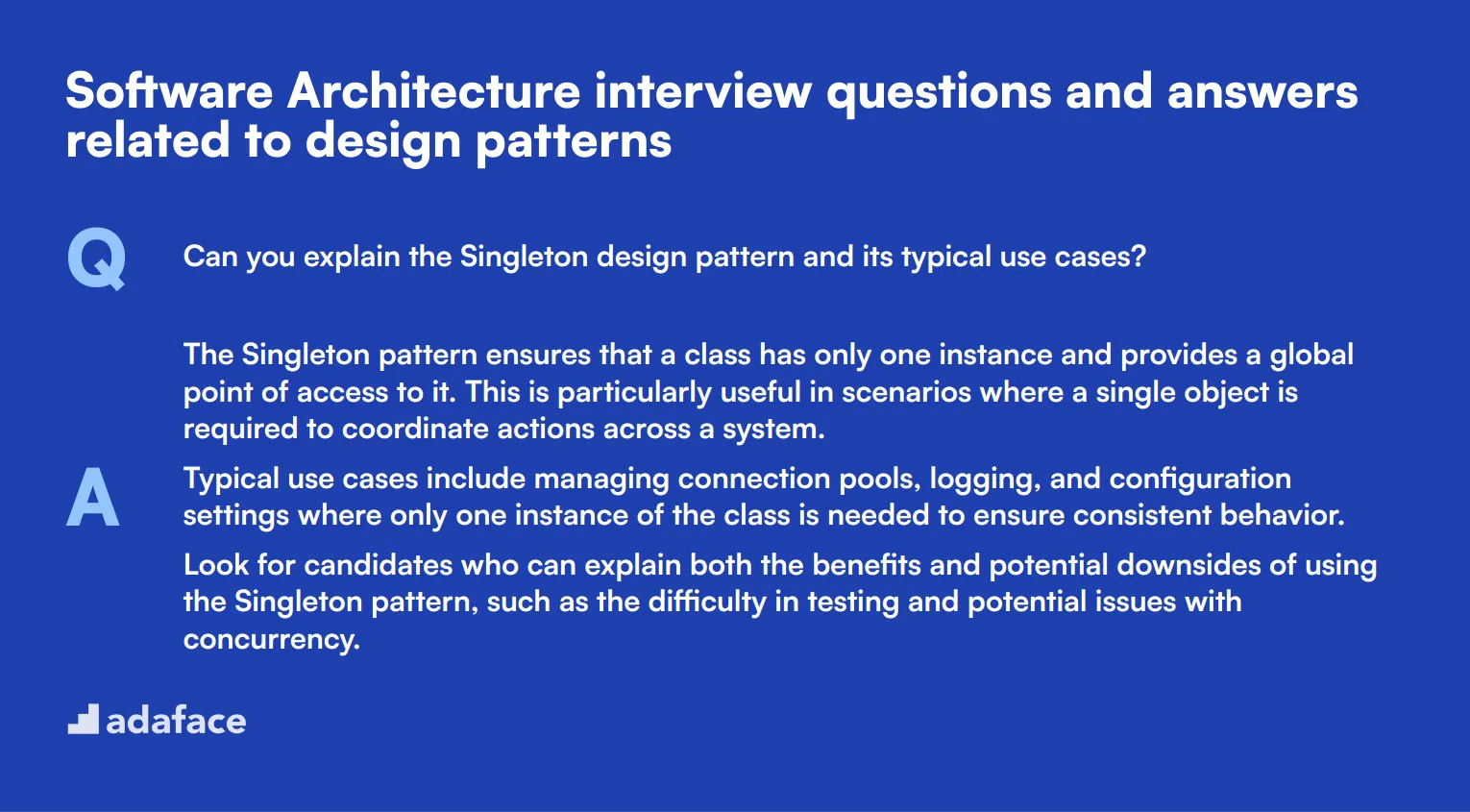 8 Software Architecture interview questions and answers related to design patterns