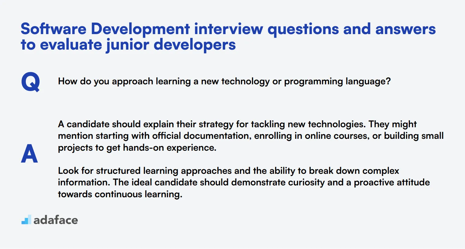 8 Software Development interview questions and answers to evaluate junior developers