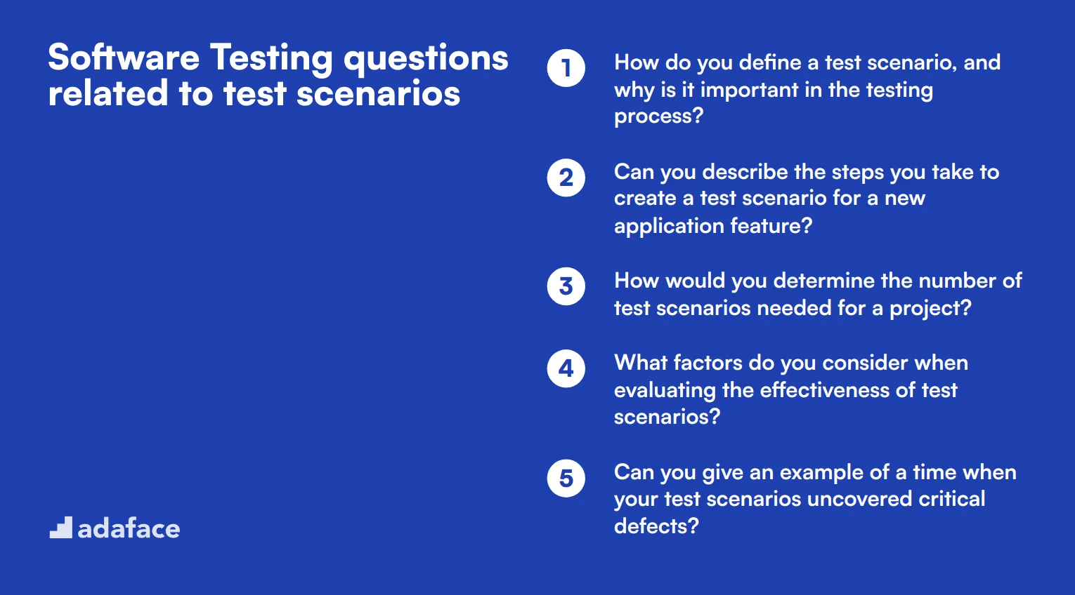 12 Software Testing questions related to test scenarios