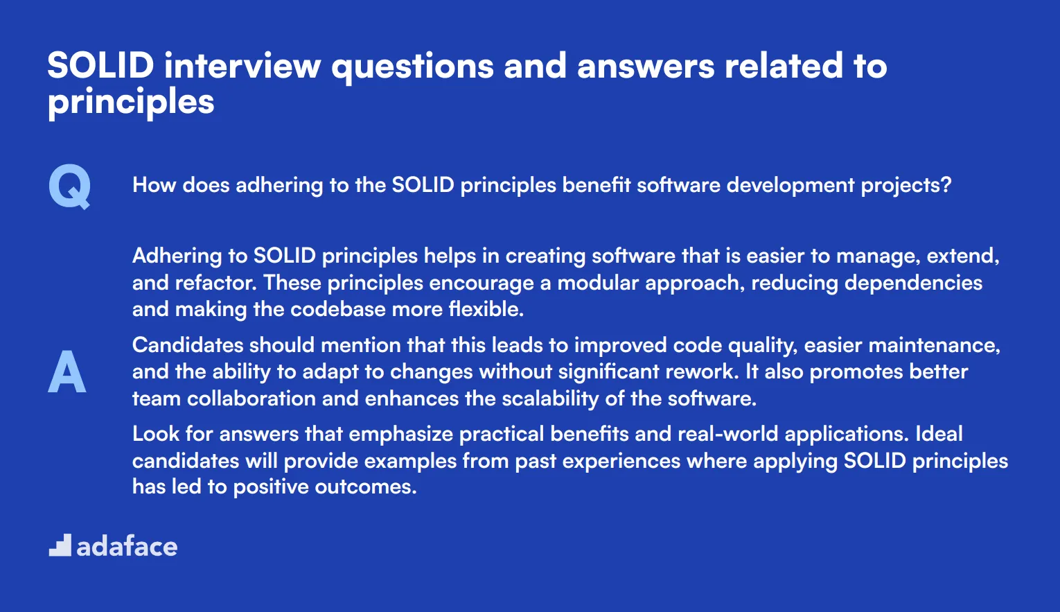 7 SOLID interview questions and answers related to principles