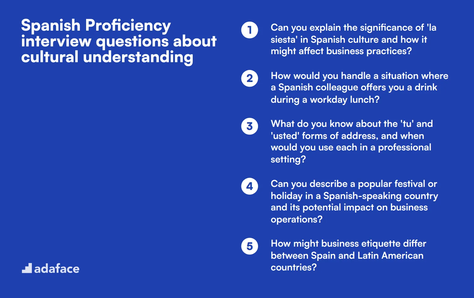 10 Spanish Proficiency interview questions about cultural understanding