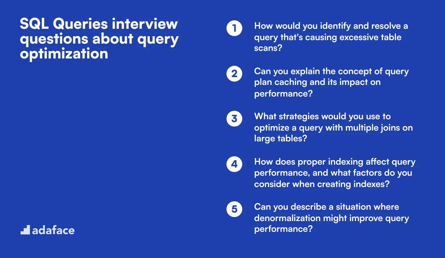 10 SQL Queries interview questions about query optimization