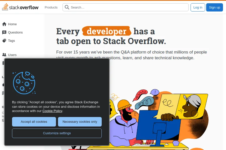 Stack Overflow Jobs screenshot