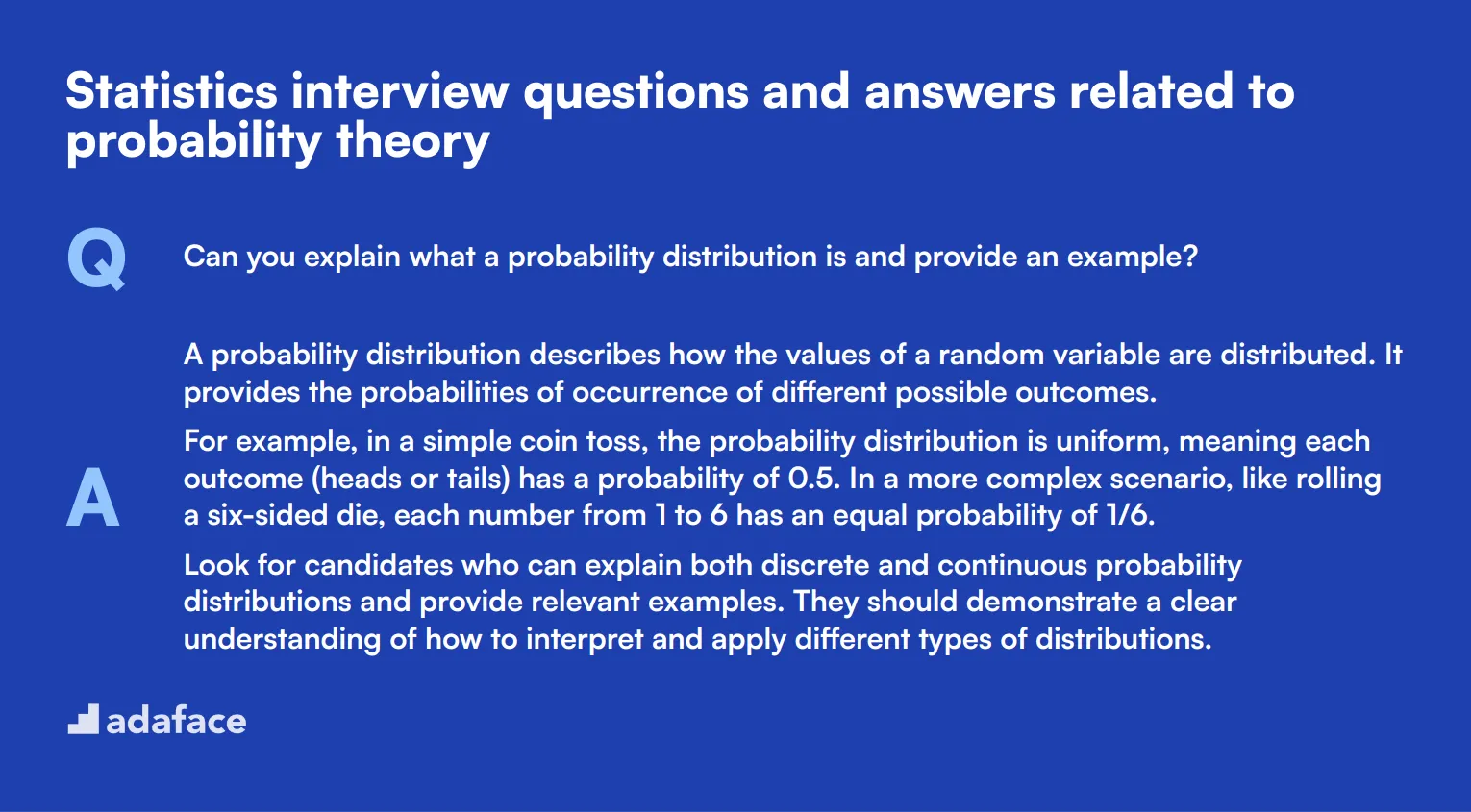 8 Statistics interview questions and answers related to probability theory