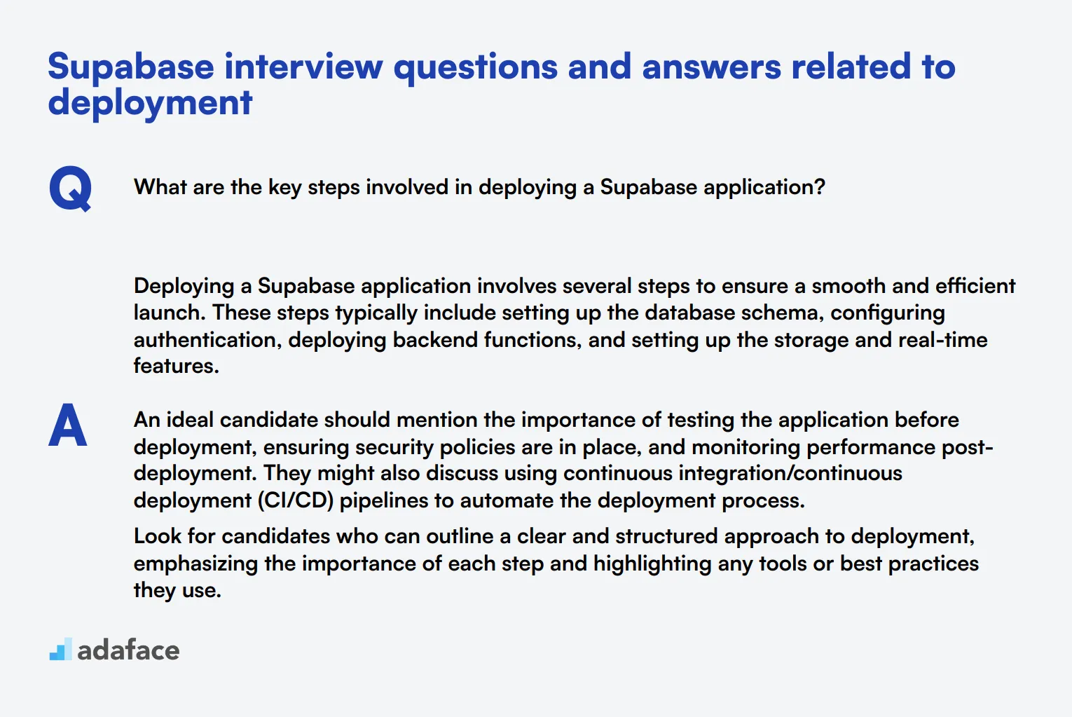 7 Supabase interview questions and answers related to deployment