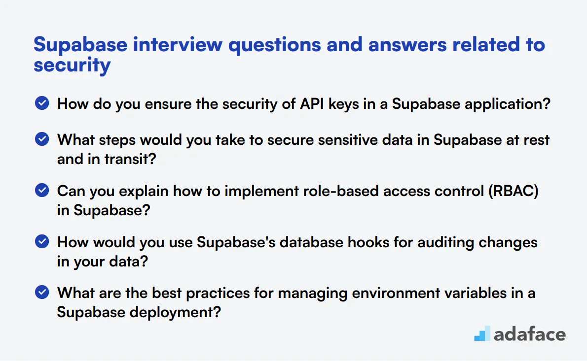 9 Supabase interview questions and answers related to security