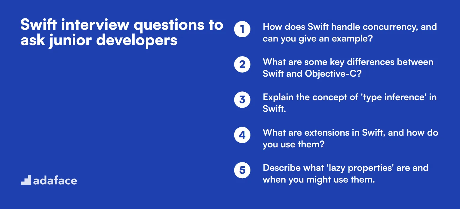 20 Swift interview questions to ask junior developers