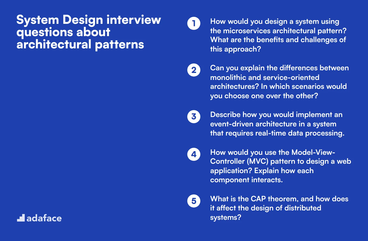 12 System Design interview questions about architectural patterns