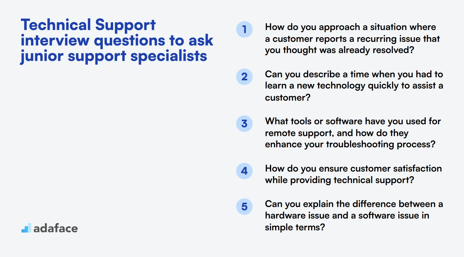 10 Technical Support interview questions to ask junior support specialists