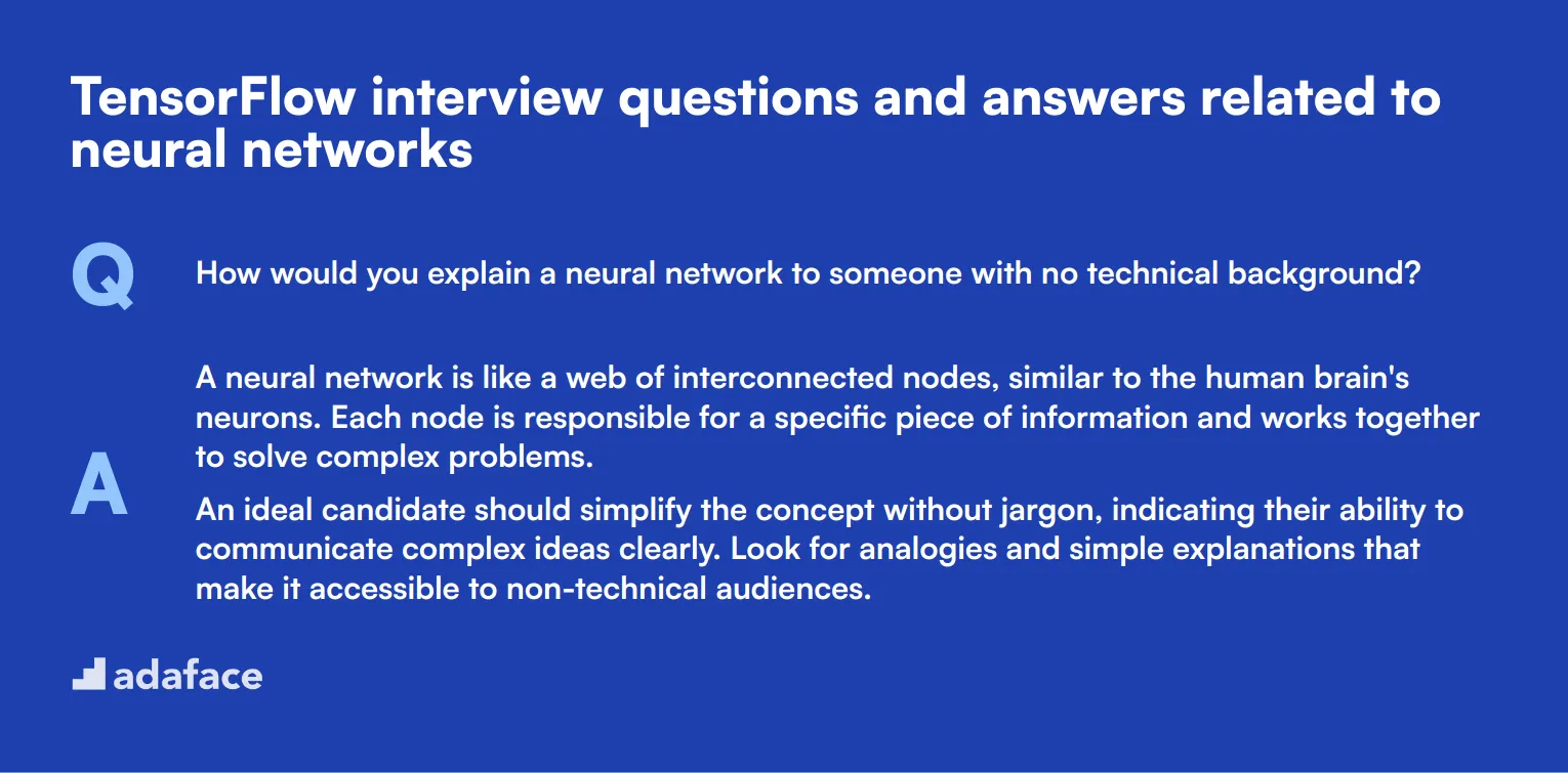 9 TensorFlow interview questions and answers related to neural networks