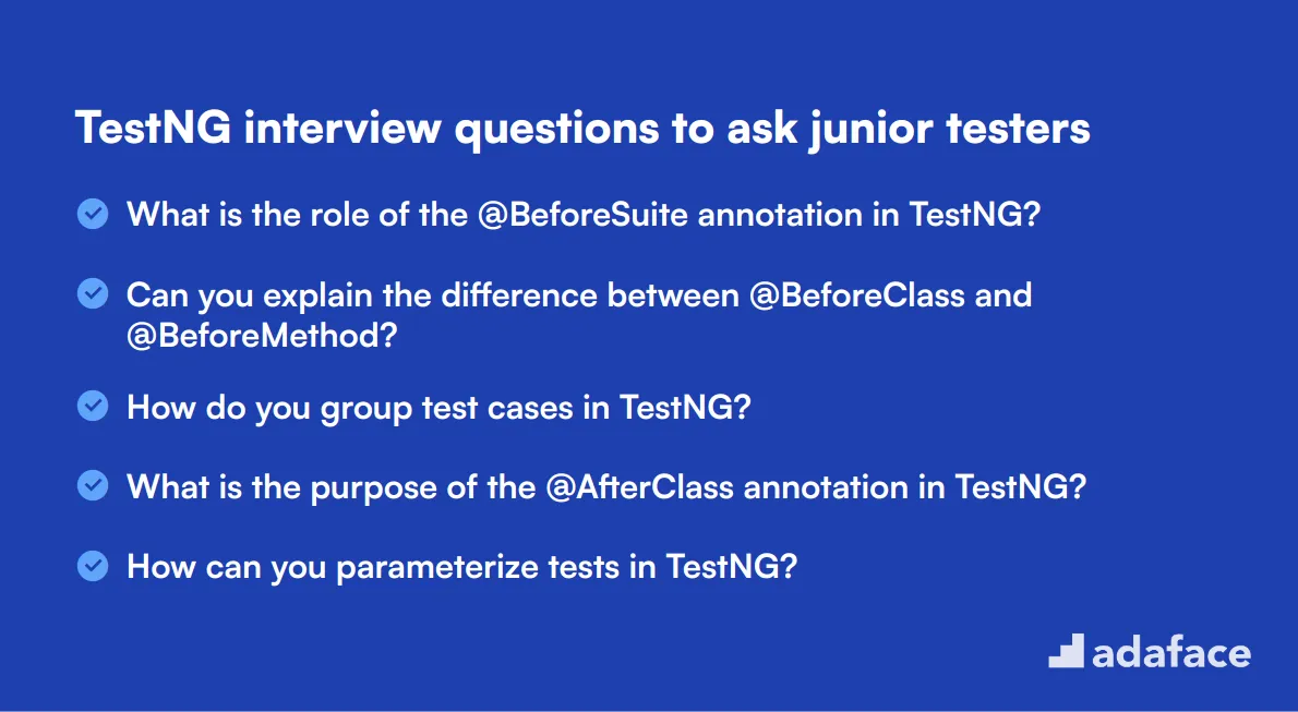 21 TestNG interview questions to ask junior testers