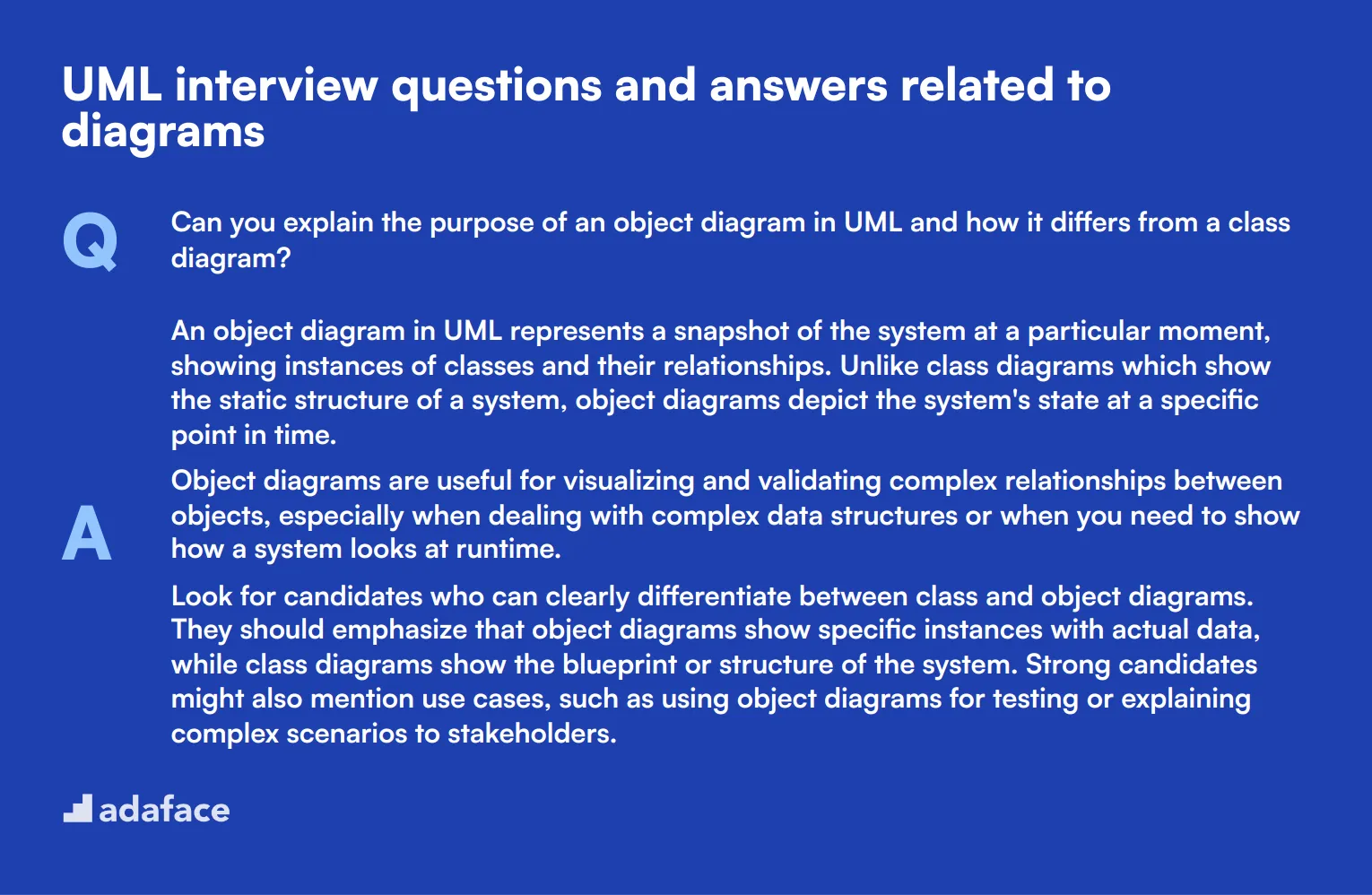 9 UML interview questions and answers related to diagrams