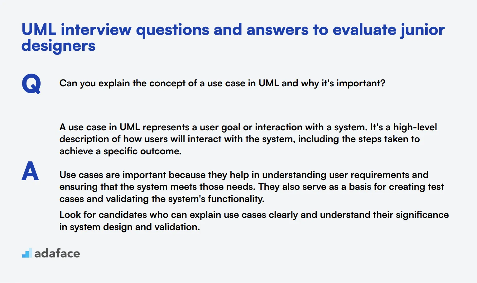 8 UML interview questions and answers to evaluate junior designers