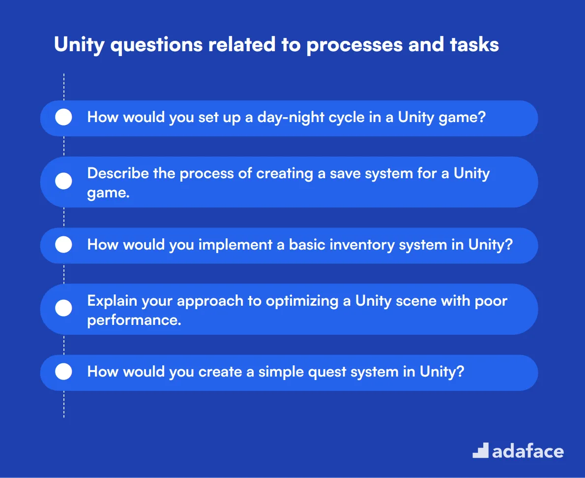 13 Unity questions related to processes and tasks