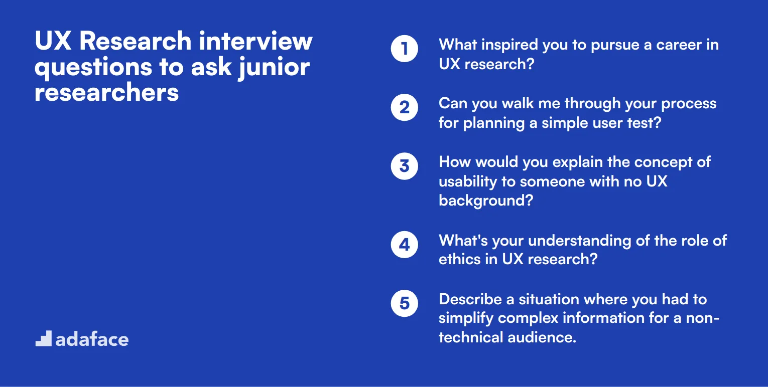 20 UX Research interview questions to ask junior researchers