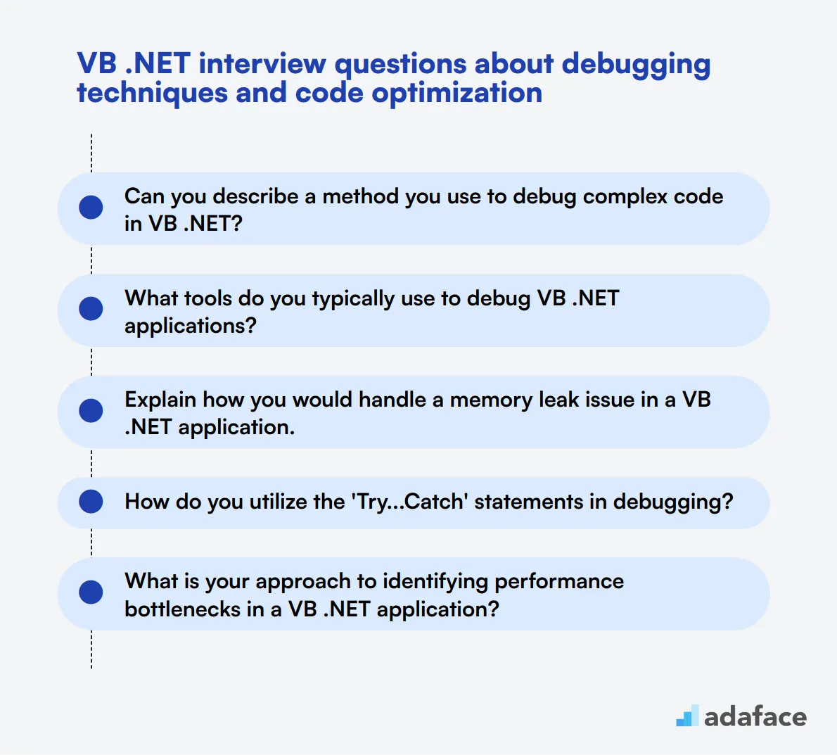 12 VB .NET interview questions about debugging techniques and code optimization