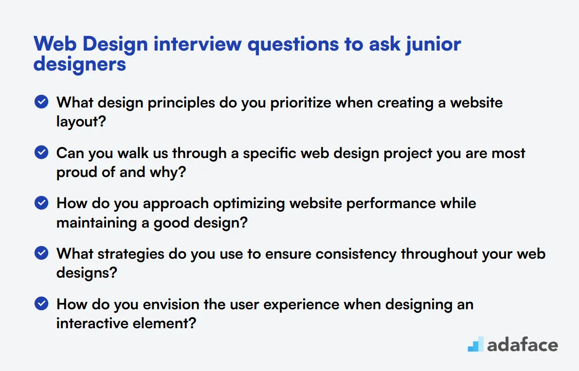 10 Web Design interview questions to ask junior designers