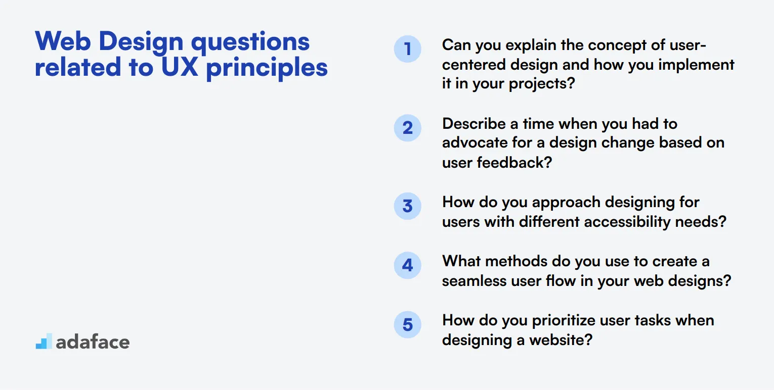 15 Web Design questions related to UX principles