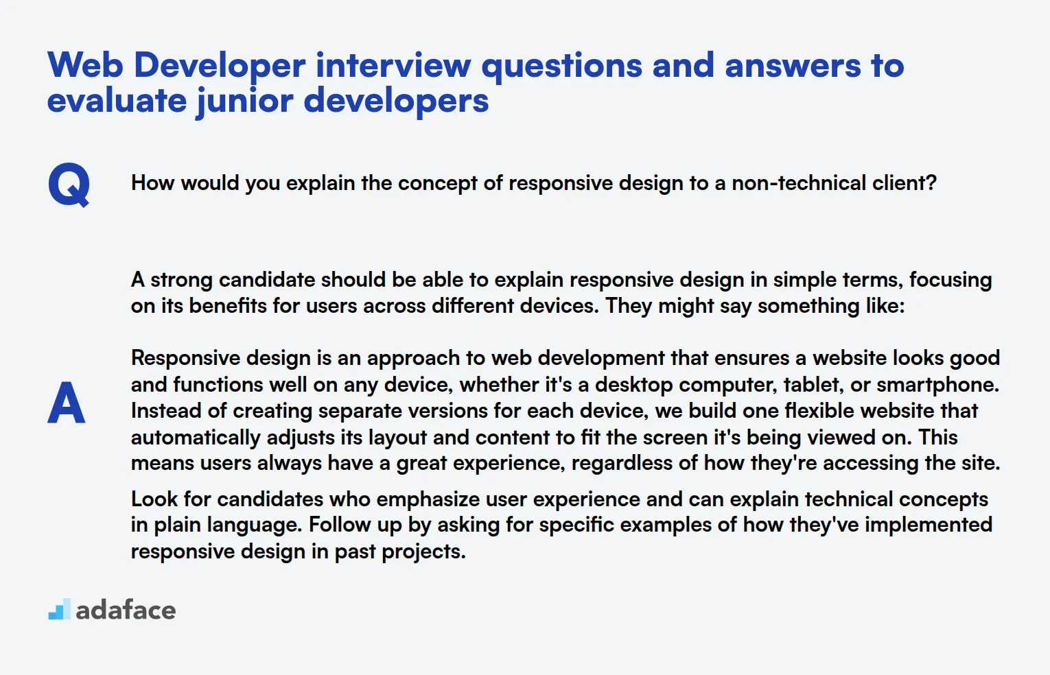 8 preguntas y respuestas para entrevistas de desarrolladores web para evaluar a desarrolladores junior