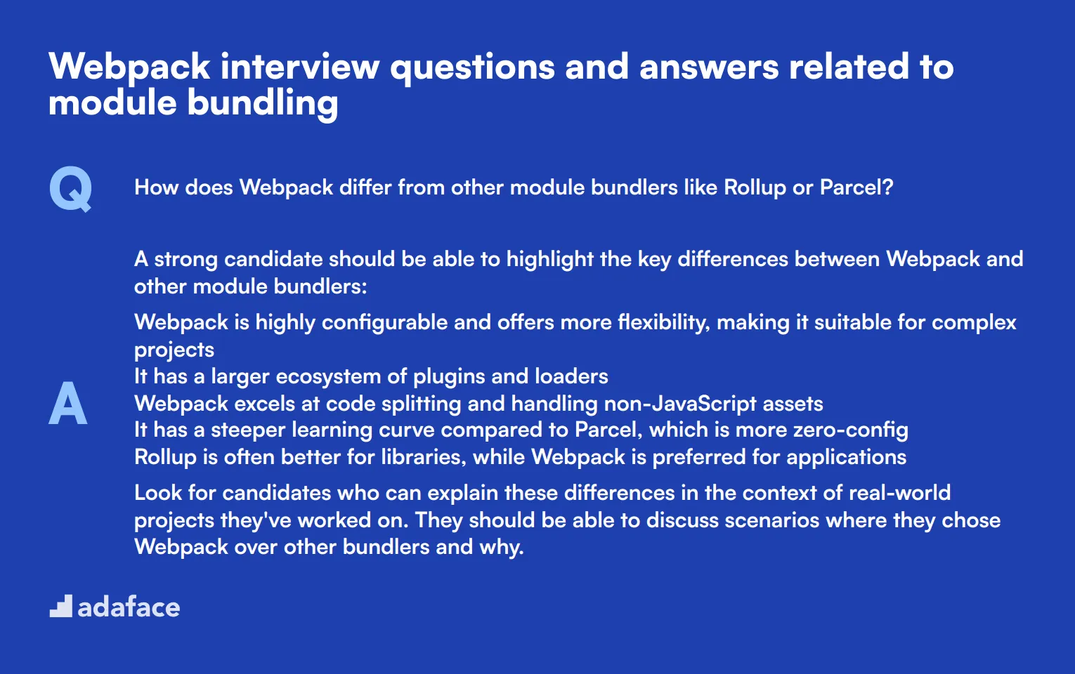 8 Webpack interview questions and answers related to module bundling